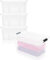 BigDean 3er Set Aufbewahrungsbox mit Deckel transparent - 14L + Clipverschluss - Stapelbox Ordnungsbox Clipbox Lagerbox Box mit Deckel Storage Boxes - Klarsichtbox mit Deckel – stapelbar