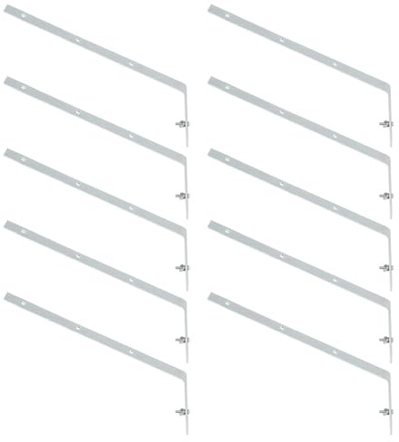 SPARES2GO Gutter Top Rafter Bracket Universal Galvanised Steel Fascia Support Fixings (Pack of 10, 300mm)