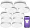 VisorTech Rauchmelder.Sets: 10er-Set WLAN-Rauchwarnmelder, integr. 10-Jahres-Batterie, 85 dB, App (Feuermelder 10 Jahre, Brandschutzalarm, Tablet Halterung)