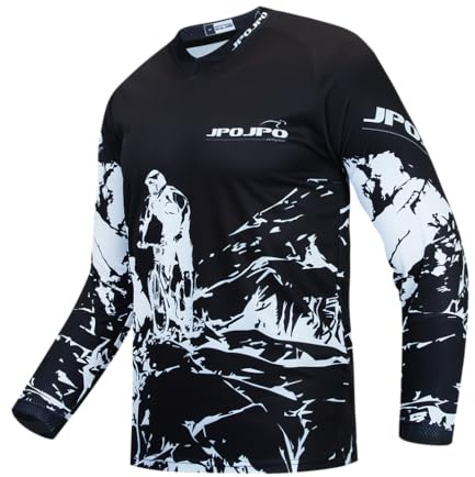 Hotlion Kids Dirt Bike Jersey Youth Motocross Shirts for Boys Mountain Long Sleeve Cycling Jersey Child Off Roading Jersey