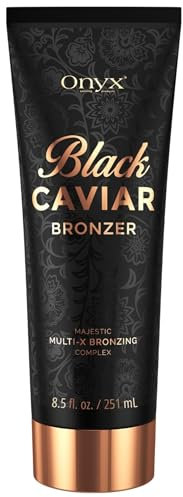 Onyx Black Caviar Lozione abbronzante scura 251 ml | Avanzato e acceleratore diabbronzatura | Bronzer istantaneo