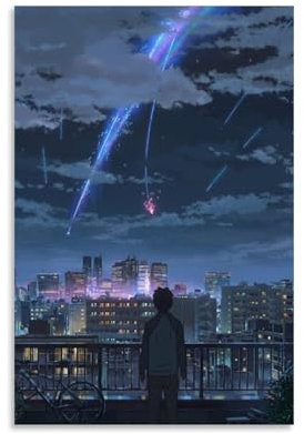 Póster de anime Kimi No Na Wa Your Name (3) Póster Pintura Decorativa Lienzo Arte de Pared Salón Póster Dormitorio Pintura, Arte de Pared Impresión de Imagen Moderna Decoración de Habitación Familiar