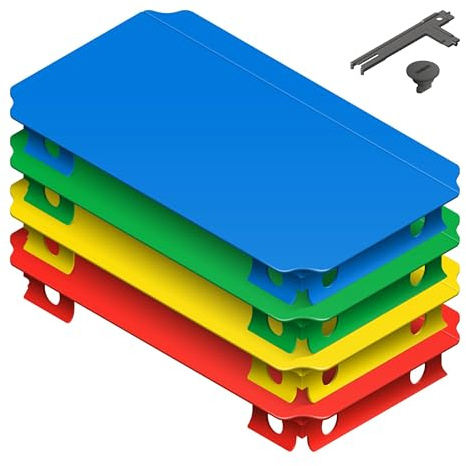 Quadro Halbplattenset L – Erweiterungs-Set mit 6 halben Platten 40 x 20 cm für Stufen, Kanten und Abdeckungen, UV-stabil, Indoor/Outdoor, Made in Germany