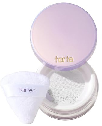tarte creaseless setting powder – Loose Face Powder, Lightweight Oil-Absorbing Formula for Longwear Finish, Vegan & Cruelty-Free, travel size, translucent