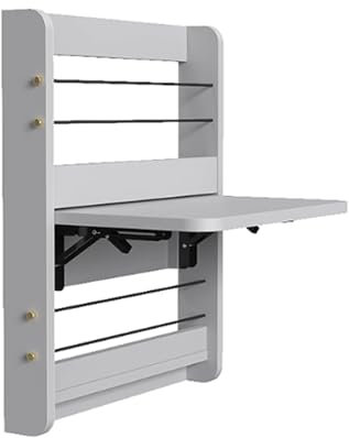 Platzsparender Wand-Klapptisch – Stilvoller schwebender Holztisch für kleine Räume, Waschküche und Heimbüro, multifunktional, einfach zu installieren, schmales Design