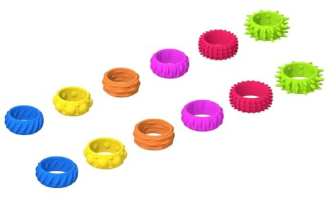 ZMaglorian Set de 12 anneaux anti-stress - Jouets anti-stress pour adultes et enfants - Jouets sensoriels