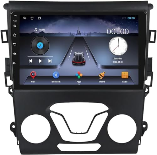 ZIZIBH Double Din Car Radio Stereo Android 13 Bluetooth for Ford Mondeo 5 2014-2019,9 Inch Touchscreen Stereo Car with Voice Control Carplay Wifi Steering Wheel Control USB GPS(S4 2G+32G)