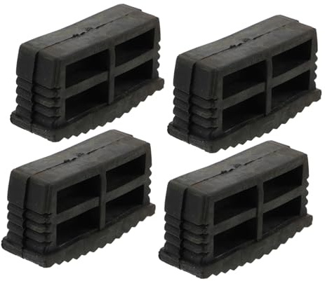 Protector 4 Antideslizante Goma de Escalera para Patas Negro Piezas | Alfombrillas para Pies de Escalera, Alta Resistencia Térmica, Ajuste Elástico, Accesorio para Escalera Plegable