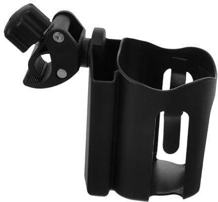 DONFAMDS Portavasos que Evita Caídas y Derrames para Silla de Ruedas y Andador de Abs Negro Accesorio Estable Adecuado para Bicicletas y Caminadores
