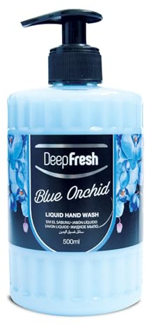 Deep Fresh Floral Hand Wash Set, White Lily, Pink Rose, Blue Orchid Fragrances, Liquid Soap with Pump Dispenser, 500ml, 12 Pack