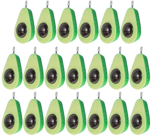 BESTonZON 20 Pezzi Ciondoli Avocado Fai da Te in Resina Grande Nocciolo per Creazione Gioielli, Bracciali e Orecchini, Decorazioni Artigianali per Accessori e Hobby Creativi