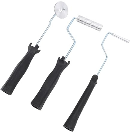 Yosoo Health Gear Fiberglass Roller Tool Kit, Lightweight with Ergonomic Handle, 3 Pcs Resin Laminating Rollers for Boat Repairs and Bathtub Deck Projects