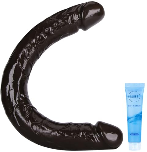 18.1 Inch Double Dongs Dildo Realistic Double-Ended Dildo, Flexible & Bendable Doubles Sided Dildos Penetrating G spot Anal Long Dildos Women Lesbian Sex Toys for Couples