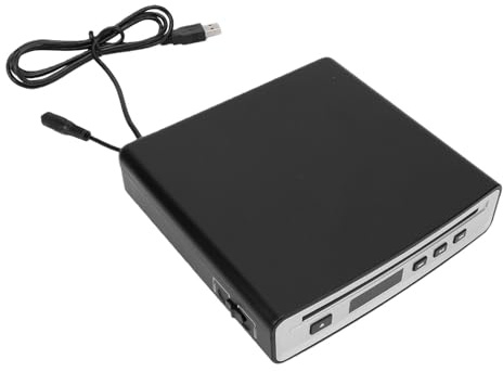 Jectse Lettore CD per Auto Portatile con Riproduzione Avanzata di Ripresa USB A Tipo C AUX FM Antiurto per PC Portatile del Veicolo
