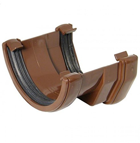 Floplast quadrato da 114 mm a 112 mm rotonda adattatore per grondaia – marrone