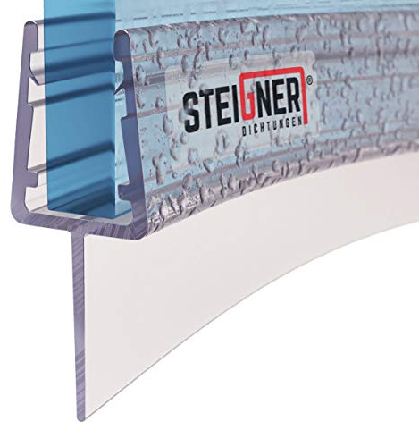 STEIGNER Duschdichtung, 120cm, Glasstärke 6/7/ 8 mm, Vorgebogene PVC Ersatzdichtung für Runddusche, UK10