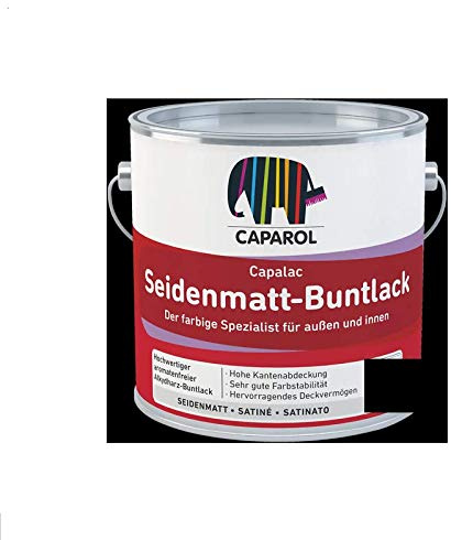 Caparol Capalac Seidenmatt-Buntlack 375 ml - Hochwertiger Bautenlack RAL 1021 Rapsgelb