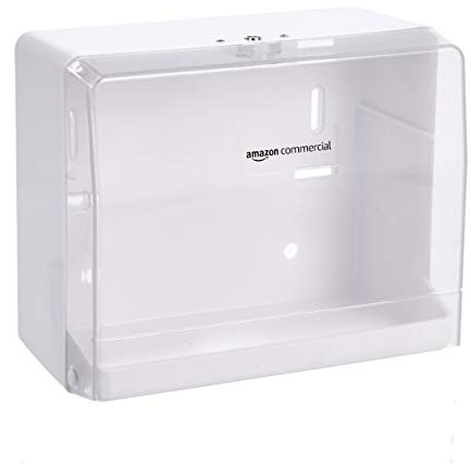 Amazon Basics Dispensador de papel, compatible con pliegue en V, Transparente, 25 x 20 cm