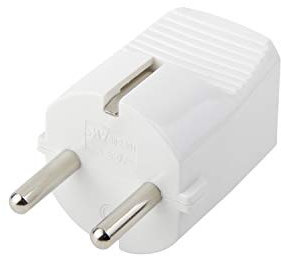 Electraline 55021 55021-Spina con Contatto di Protezione, 16 A, Max. 250 V – Bianco