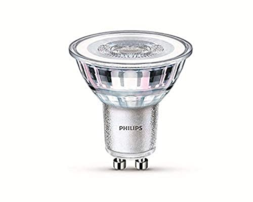 Philips LED Classic GU10 Lampe, 50 W, Reflektor, silber, neutralweiß, 2er Pack, Nicht Dimmbar