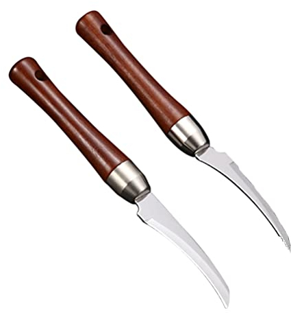 Cabilock 2 Stücke Edelstahl Garnelenschäler Shrimp Deveiner Garnelenreiniger Shrimp Shell Messer Oyster Öffner Garnelen Deveiner Tool Meeresfrüchte Werkzeug für Langusten Schäler Shrimps