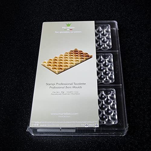 EcoBaker MA2010 - Martellato Professional Polycarbonate Chocolate Mould - Bubble Bar