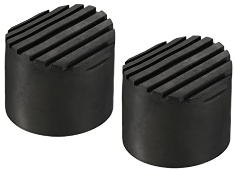 sourcing map 2er Pack Leiter Rutschfest Fußmatte 64mm i.D. Gummi Rund Polster Schutz Schwarz