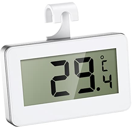 Brifit Kühlschrank Thermometer, Digitale Gefrierschrank Thermometer, Wasserdichte Refrigerator Thermometer mit Gut Lesbarem LCD-Anzeige, Frost Alarm, Perfekt für Zuhause, Restaurants, Küche, Bars