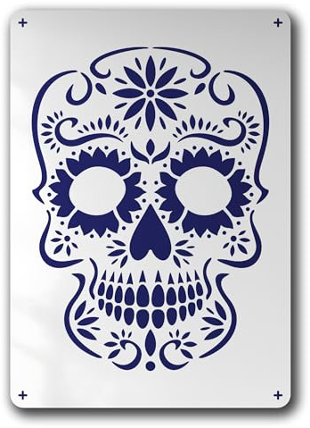 Schablone Totenkopf Sugar Skull Dia de los Muertos - BT23