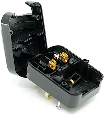European EU Schuko to UK 3 Pin Converter Plug 13A, Black