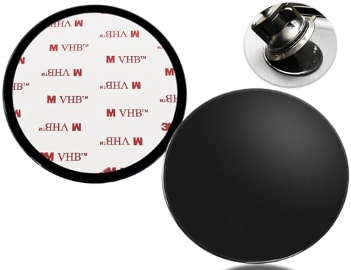 2 Pcs 80mm Adhesive Dashboard Mat Mounting Disc,3.15 Universal Suction Cup Mounting Disc for Dashcam Windshield Mount,GPS,Tablet,Car Phone Holder Base with Adhesion,Black(Red on White Background)