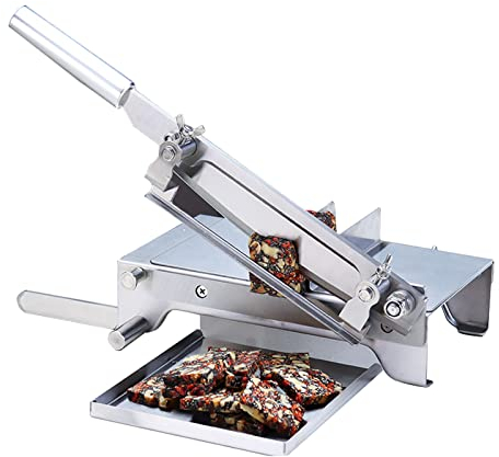 Trancheuse à viande congelée manuelle Coupe-os Coupe-trancheuse Coupe-fromage Coupe-os en acier inoxydable 430 Coupe-os Guillotine Saucisse Jambon Biltong Jerky Slicer