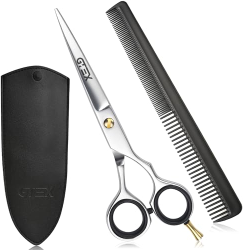 GTEX Forbici Parrucchiere Professionali - 6,5 Premium Forbici Capelli Con Pettine E Caso - Forbice Barbiere Super Affilate - Hair Scissors