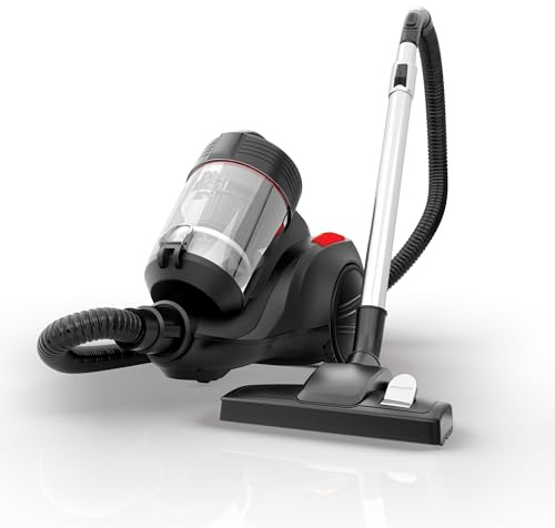 Dirt Devil Bagless Canister Vacuum Cleaner with Cord Rewind for Carpet and Hard Floors, Lightweight, Powerful Suction with Versatile Tools, Corded Canister Vacuum Cleaners for Home Use