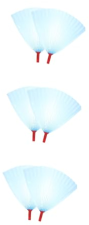 TOPBATHY 6 Stück Alte Sommer Rohrkolben Ventilatoren Handgehaltener Sommer Manueller Kunststoff Handventilator Kunststoff Handventilatoren