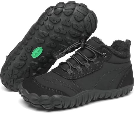 SAGUARO Bottines de Neige Enfant Antidérapantes Doublure Chaude Chaussures Montantes Chausson Chaussures Hiver Bottes,31 EU