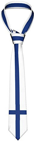 Herren Seidenkrawatte Finnland-Flagge Finnen, Krawattenschal Seidenweich Krawatte Mikrofaser Hochzeitskrawatte Für Herren Büro Festliche