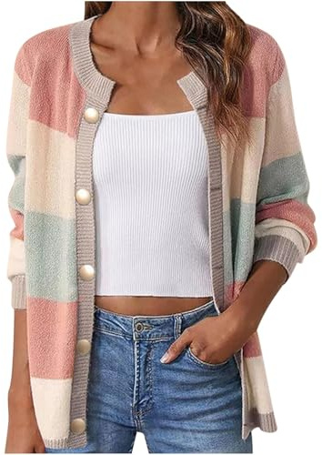Zeiayuas Cardigans for Women UK Elegant Sweater Ladies Long Sleeve Knitted Jacket Outwear Color Block Open Front Coats Knitwear Casual Loose Knitted Jumpers Jackets Slouchy Jacket