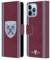 Head Case Designs Officially Licensed West Ham United FC Home 2024/25 Crest Kit Leather Wallet Case Compatible With Apple iPhone 13 Pro Max