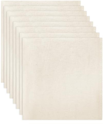 8 Stück Passiertuch, 50 x 50 cm Vorgeschnittenes Gesäumtes Käsetuch zum Abseihen, Temperaturbeständige Feinmaschiges Wiederverwendbares Abseihtuch für Die Küche, Kochen, Entsaften, Tofu, Kaffeebrühen
