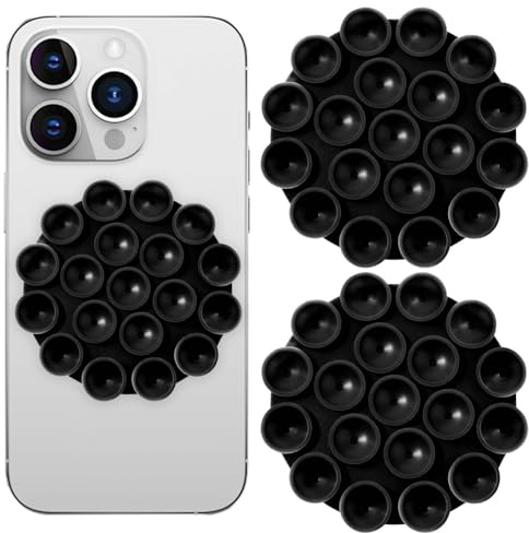 GEEHUA 2 Stück Silikon Handy Saugnapf, Handy Saugnapf Halterung | Saugnapf Handyhülle Telefonhalterung Selbstklebender Telefonunterstützung rutschfeste Spiegel Handyhalter