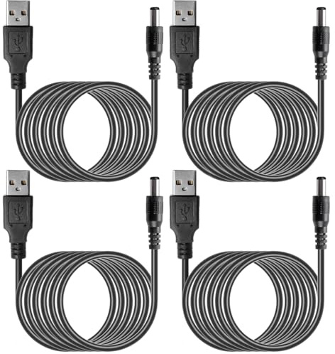 Greluma USB 2.0 a DC 5.5 x 2.1mm Cavo di Alimentazione - 1m 5V Caricabatterie