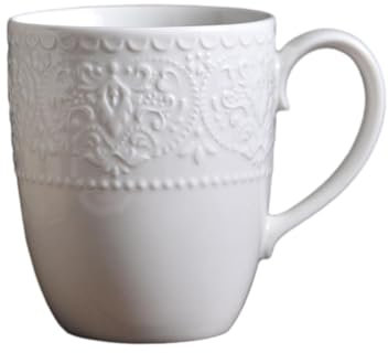 XINCXIN Set di tazze da caffè europee, tazza e piattino in porcellana fine, set di teiere semplici e creative, tazza con contrassegno bianco puro europeo