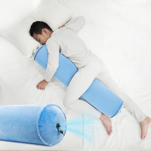 ONTYZZ Cuscino Corpo Gonfiabile Cuscino Lungo Adulti Bambini Cuscino Rotondo Bolster per Dormire Abbraccio Indietro Collo Supporto Dormiglione Laterale Coccole