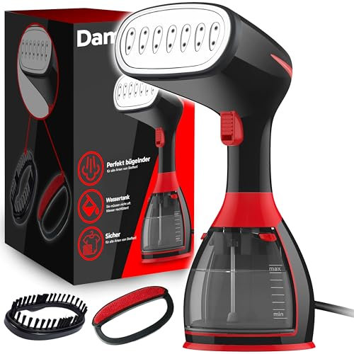 Retoo Steamer Dampfglätter, 1500 W, großer 280 ml Tank, Dampfbügeleisen, mit Bürstenaufsatz, automatische Abschaltung, erfrischt und beseitigt Gerüche, kompakt und leicht