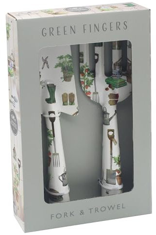 The Leonardo Collection Green Fingers - Set di attrezzi da giardino per giardinaggio, ideale come regalo per donne e uomini, attrezzi da giardino durevoli e utensili manuali per lavori quotidiani in