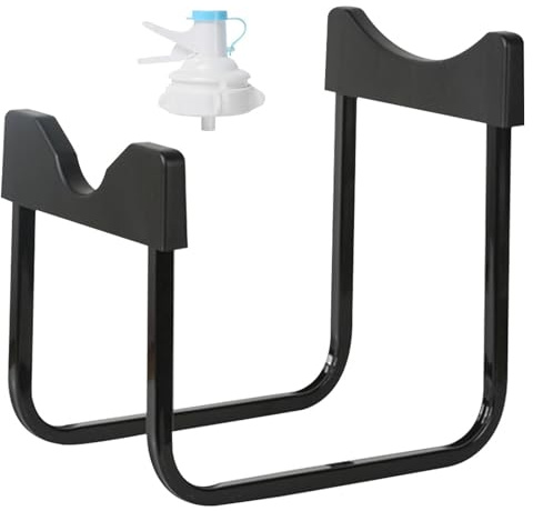 Generic Soporte Dispensador De Agua Para Botellas De 3 A 5 Galones, Estante Enfriador De Agua Sin Fugas Con Boquilla Reutilizable, Compatible Con Boca De Botella De 55 Mm, Blanco/Negro