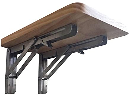 Klappbarer Wandtisch, Schreibtisch, Werkbank, platzsparender, an der Wand montierter Holztisch mit Metallhalterungen, anpassbar (Farbe: A, Größe: 50 x 30 cm) (A 70 x 20 cm)