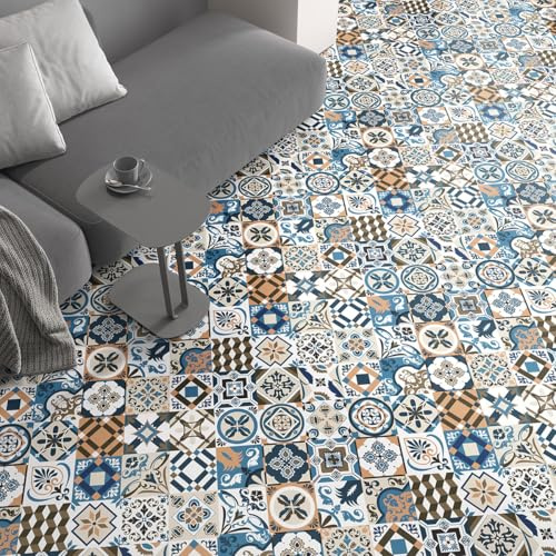 Stickers carrelage de sol anti-dérapant - Motif carreaux de ciment 3617681578871-60x60 cm
