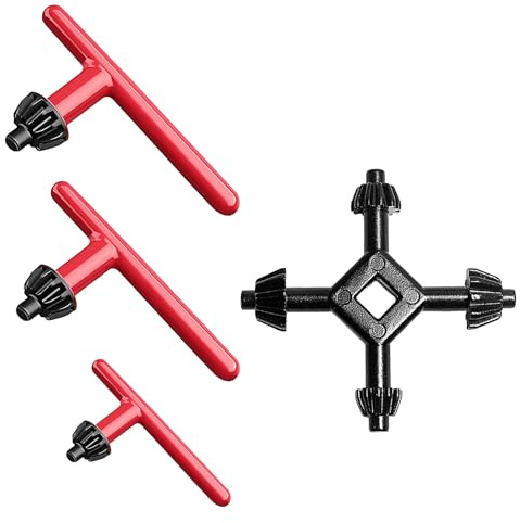 Aurafly 4 in 1 Multifunctional Drill Chuck Key Set, 4 Wrenches (10mm, 13mm, 16mm, Universal) for Drilling Tool Chuck Carbon Steel, Easy to Use, Secure Drill Bit